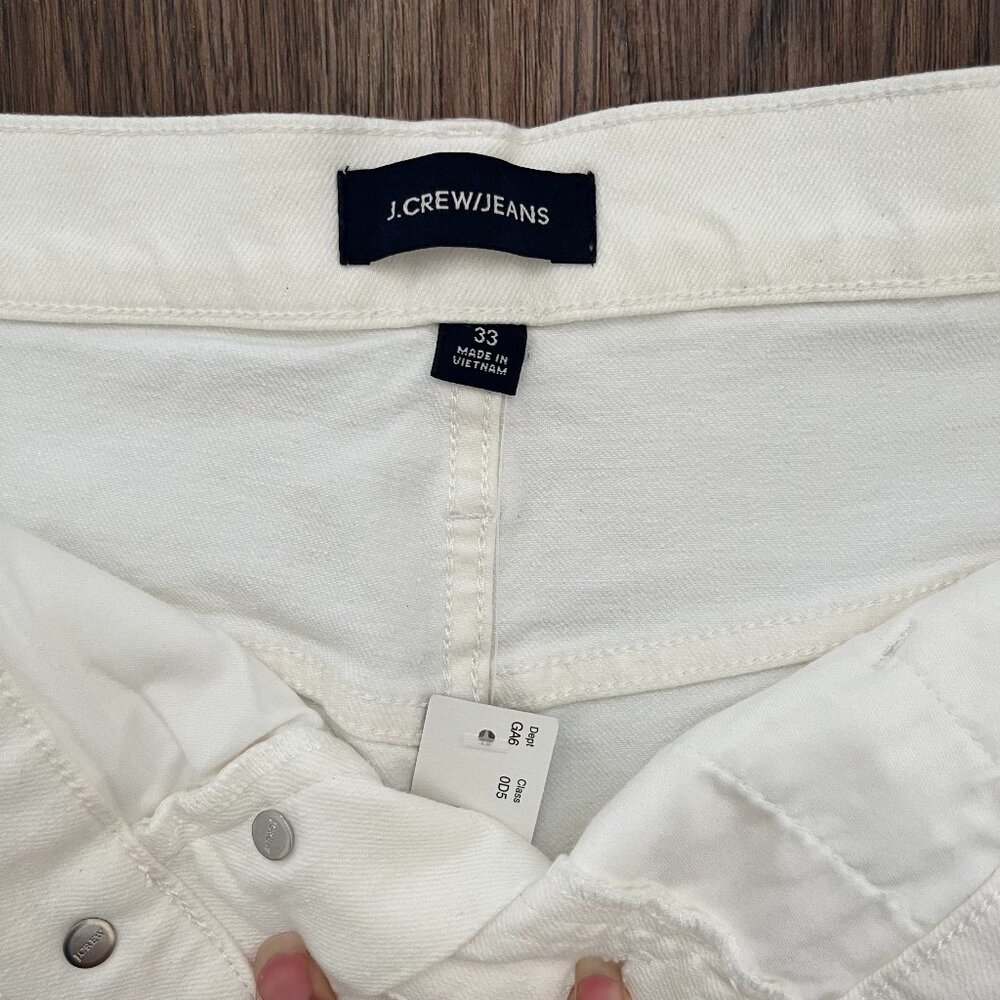 J.Crew Ivory High Rise Button Fly Denim Shorts 33 - Picture 4 of 11